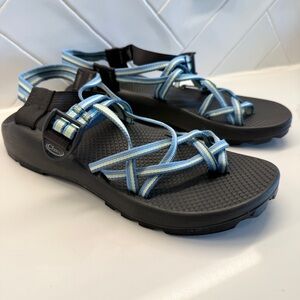 Chaco Women's ZX/2 Classic Sandals Size 10 Blue Striped Casual Outdoors Summer